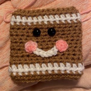 Crochet gingerbread cozy